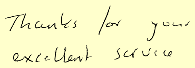 Thanks for your excellent service